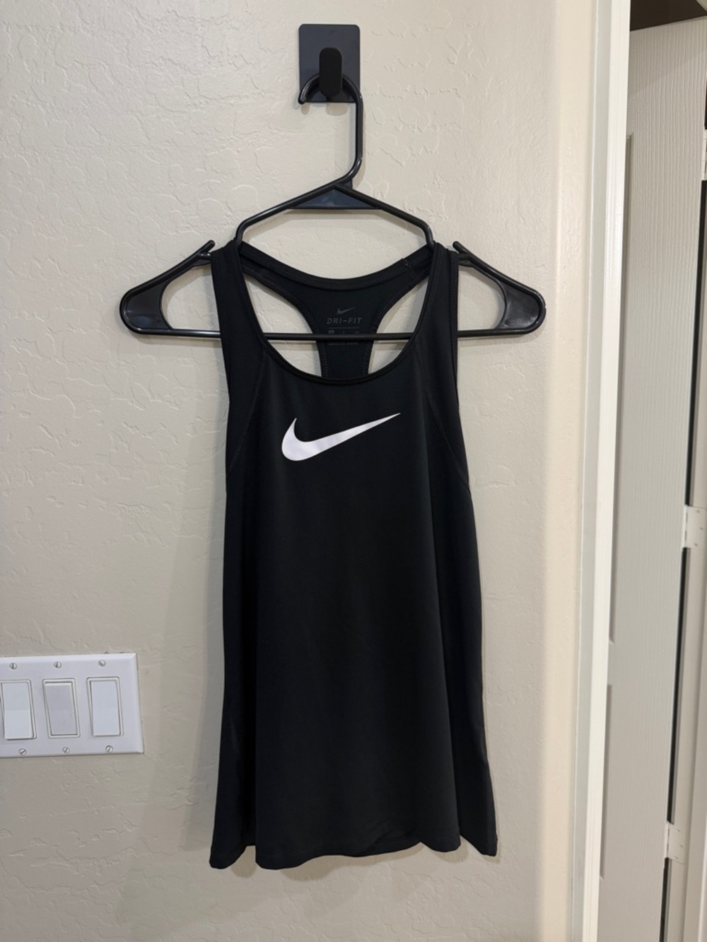 Nike Black Tank Top with White Swoosh